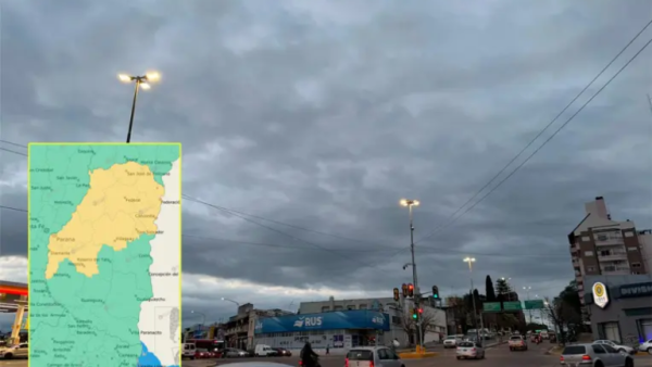 Alerta amarilla por tormentas para una zona de Entre Ríos: cuándo llegaría el cambio de tiempo