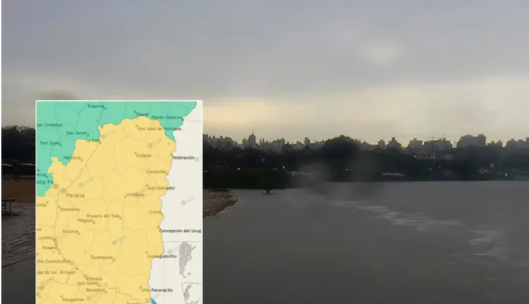 Ampliaron alerta por tormentas para toda la provincia de Entre Ríos: prevén hasta 50 mm de lluvia y posible granizo