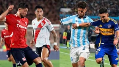 Independiente-Boca y River-Racing: cómo llegan los equipos a los clásicos del domingo